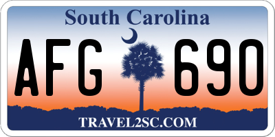 SC license plate AFG690