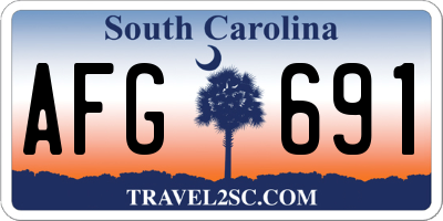 SC license plate AFG691