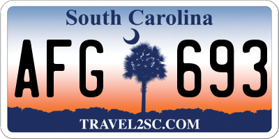 SC license plate AFG693
