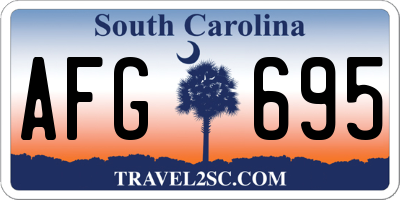 SC license plate AFG695