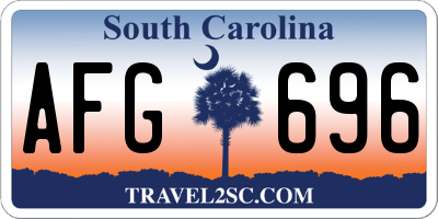 SC license plate AFG696