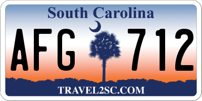 SC license plate AFG712