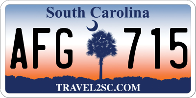 SC license plate AFG715
