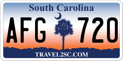 SC license plate AFG720