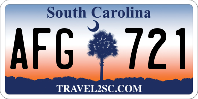 SC license plate AFG721