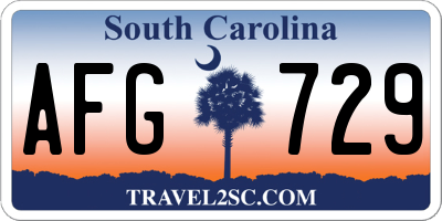 SC license plate AFG729