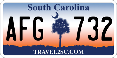 SC license plate AFG732