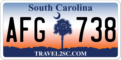 SC license plate AFG738