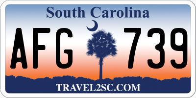 SC license plate AFG739