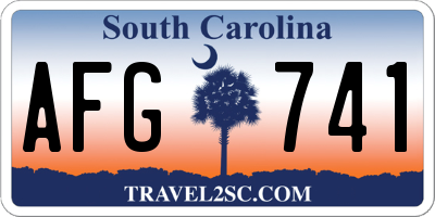 SC license plate AFG741