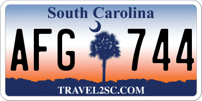 SC license plate AFG744