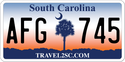 SC license plate AFG745