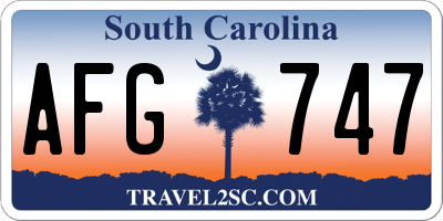 SC license plate AFG747