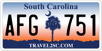 SC license plate AFG751