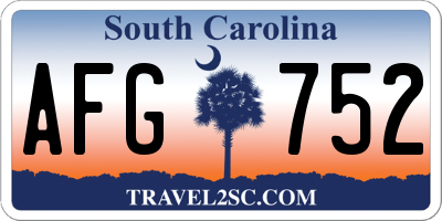 SC license plate AFG752