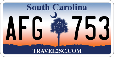 SC license plate AFG753