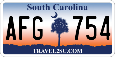 SC license plate AFG754