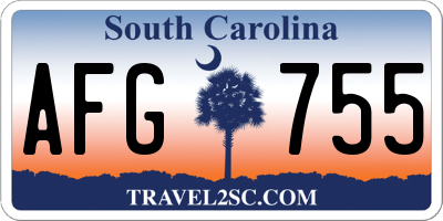 SC license plate AFG755