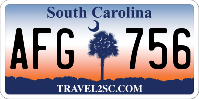 SC license plate AFG756