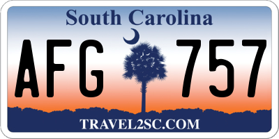 SC license plate AFG757