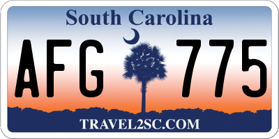 SC license plate AFG775