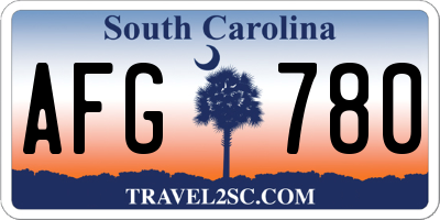 SC license plate AFG780