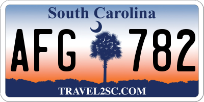 SC license plate AFG782