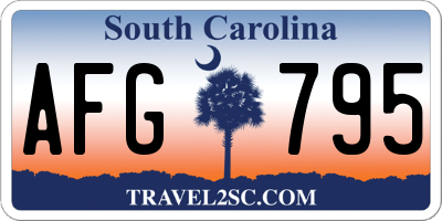 SC license plate AFG795