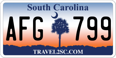 SC license plate AFG799