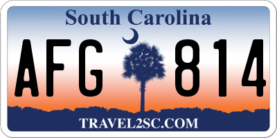 SC license plate AFG814