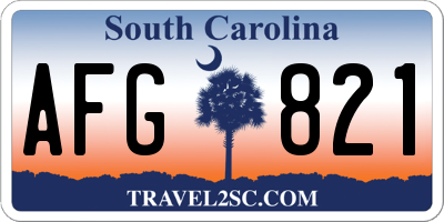 SC license plate AFG821