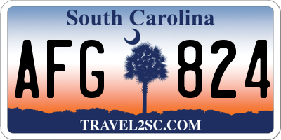 SC license plate AFG824