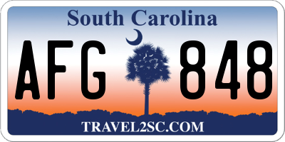 SC license plate AFG848