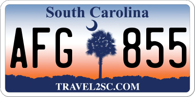 SC license plate AFG855