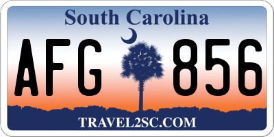 SC license plate AFG856