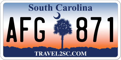 SC license plate AFG871