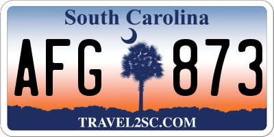 SC license plate AFG873