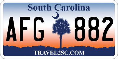 SC license plate AFG882