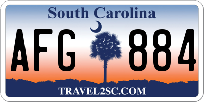 SC license plate AFG884