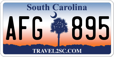 SC license plate AFG895
