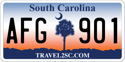 SC license plate AFG901