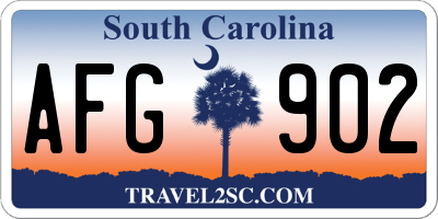 SC license plate AFG902