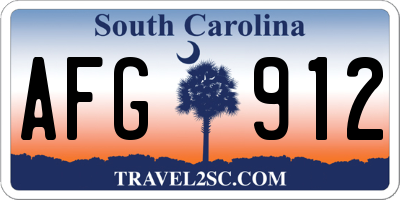 SC license plate AFG912