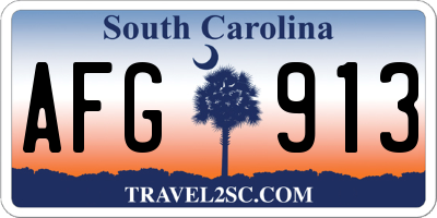 SC license plate AFG913