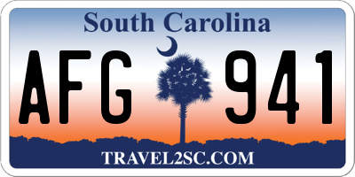 SC license plate AFG941