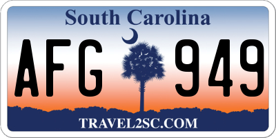 SC license plate AFG949
