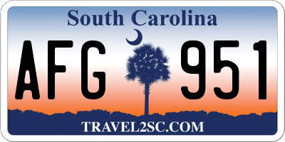 SC license plate AFG951