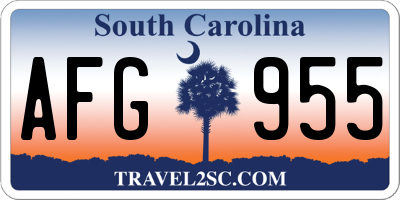 SC license plate AFG955