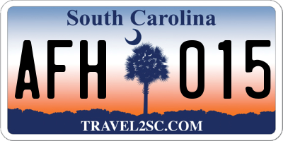 SC license plate AFH015