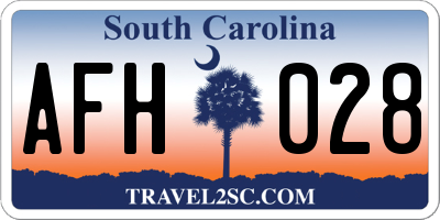 SC license plate AFH028